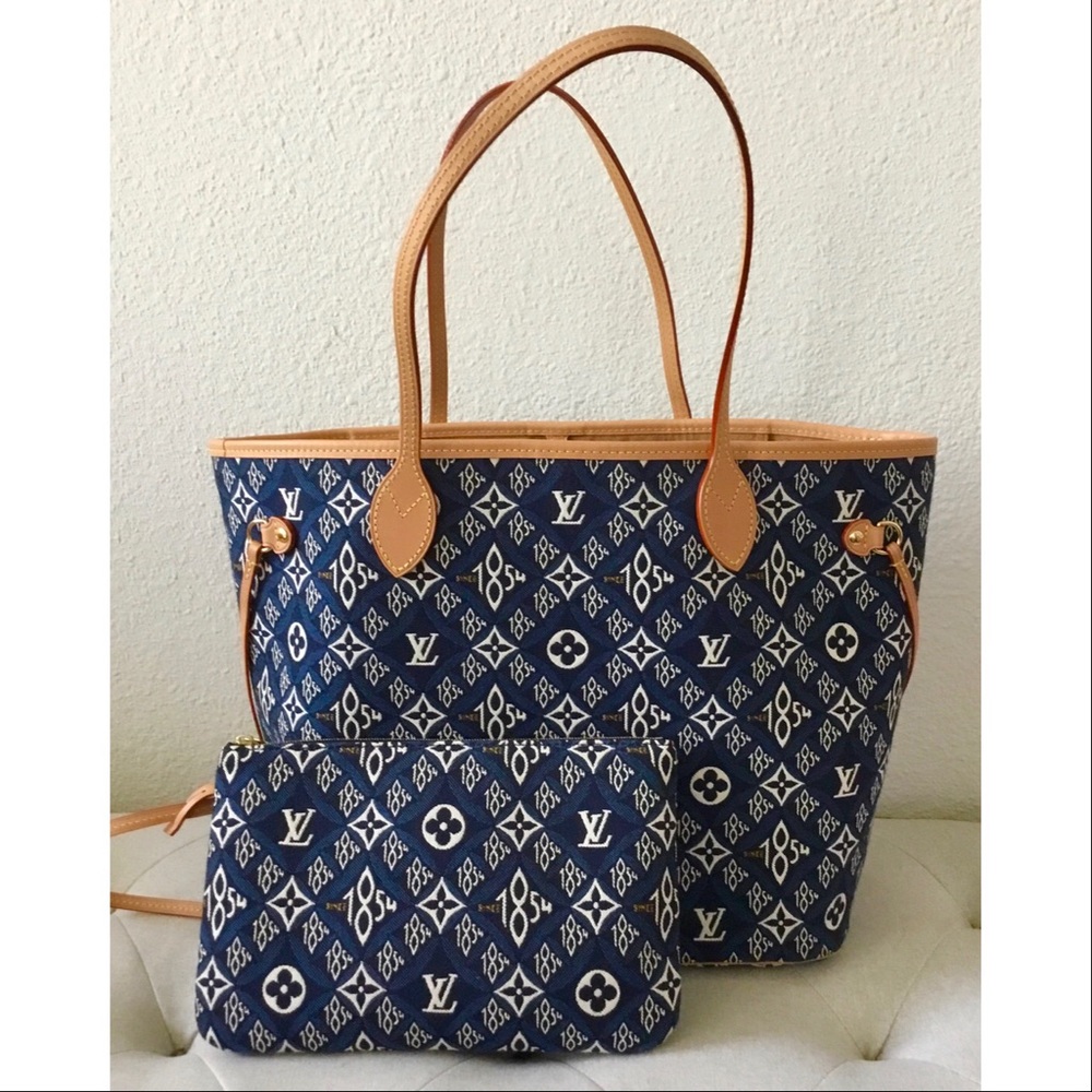 ❌❌SOLD❌❌Louis Vuitton Neverfull Since 1854 Bleu MM Jaquard Textile Canvas